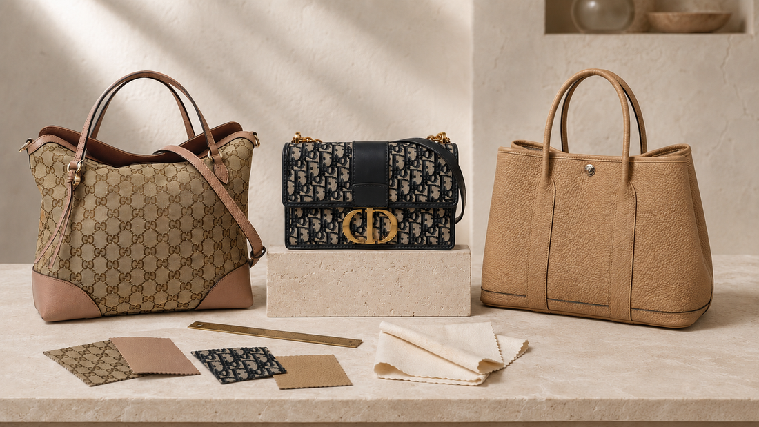 Gucci, Dior and Hermès handbags compared by materials, construction and design beyond their logos