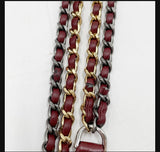 Chanel Gabrielle chain strap with cracked peeling leather threading