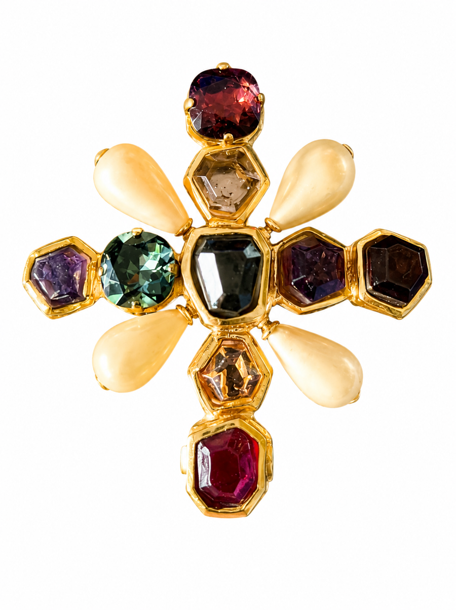 Chanel Vintage Byzantine Cross Brooch - product view 1