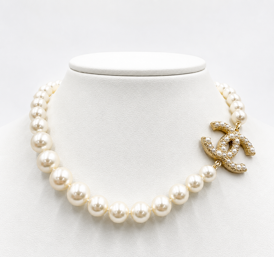 CHANEL 100th Anniversary Double CC Pearl Necklace - product view 1