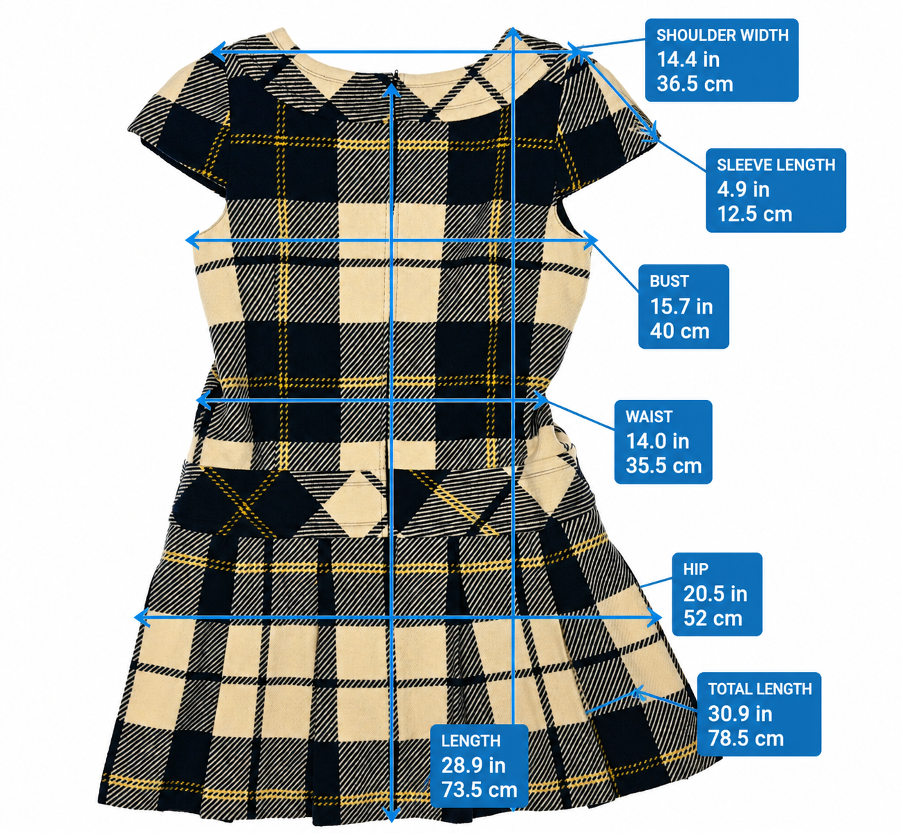 Burberry Blue Label Plaid Dress Navy Check