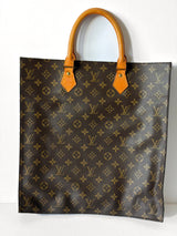 Louis Vuitton Monogram Sac Plat Tote Bag M51140 front view on TTS pearl-white background